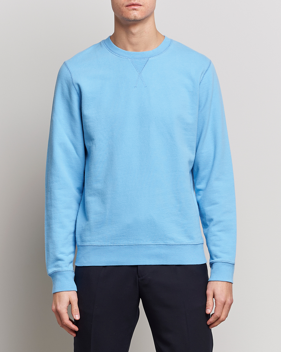 Herren | Pullover | Sunspel | Loopback Sweatshirt Ocean Blue
