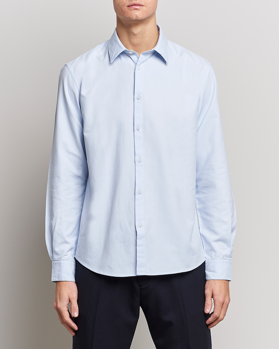 Herren |  | Sunspel | Casual Oxford Shirt Light Blue