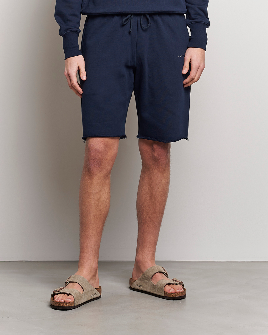 Herren | Joggingshorts | Lardini | Cotton Embroidery Shorts Navy