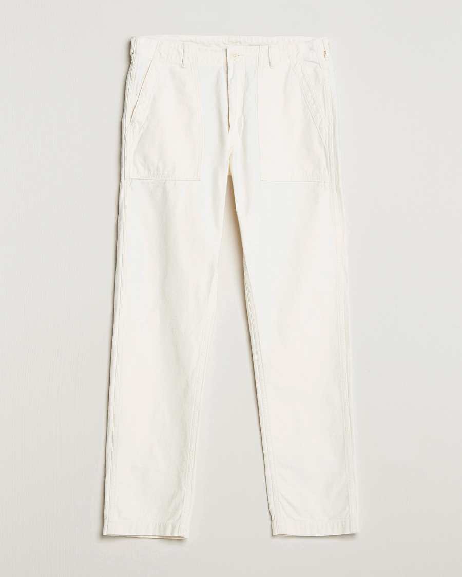 Herren | Hosen | orSlow | Slim Fit Original Sateen Fatigue Pants Ecru