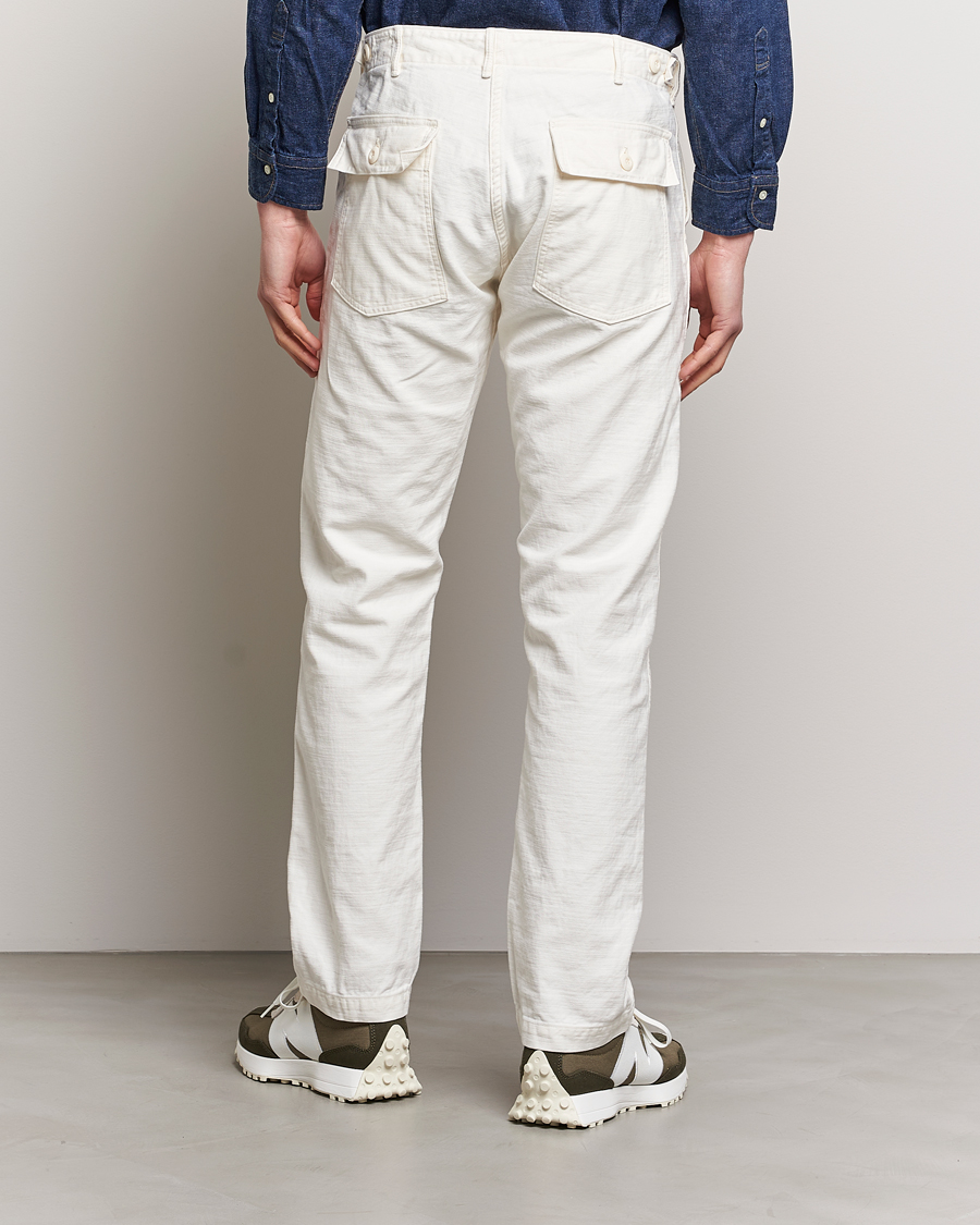 Herren | Hosen | orSlow | Slim Fit Original Sateen Fatigue Pants Ecru