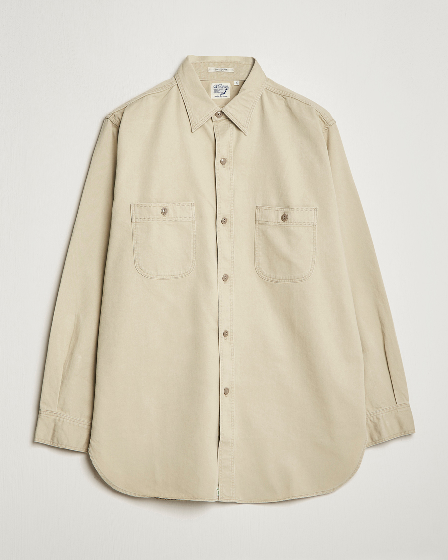 Herren | Hemden | orSlow | Double Pocket Utility Shirt Beige