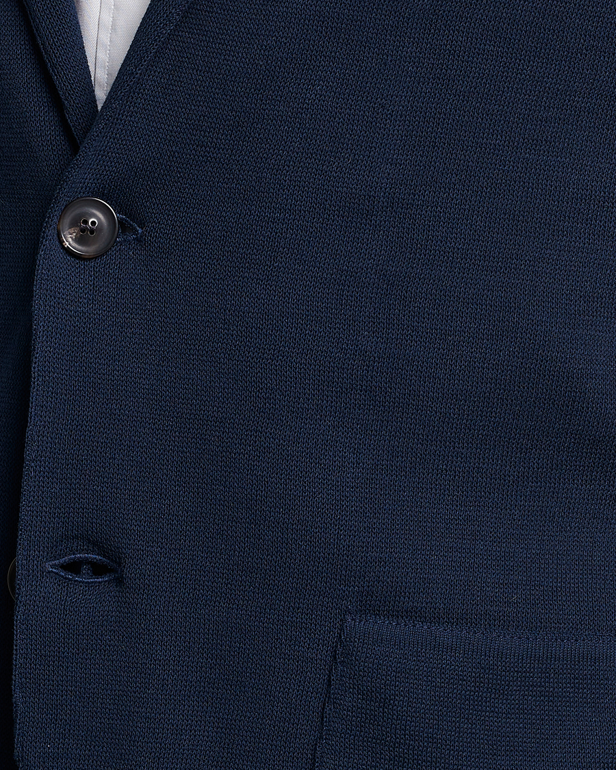 Herren | Sakkos | Lardini | Knitted Cotton Blazer Navy