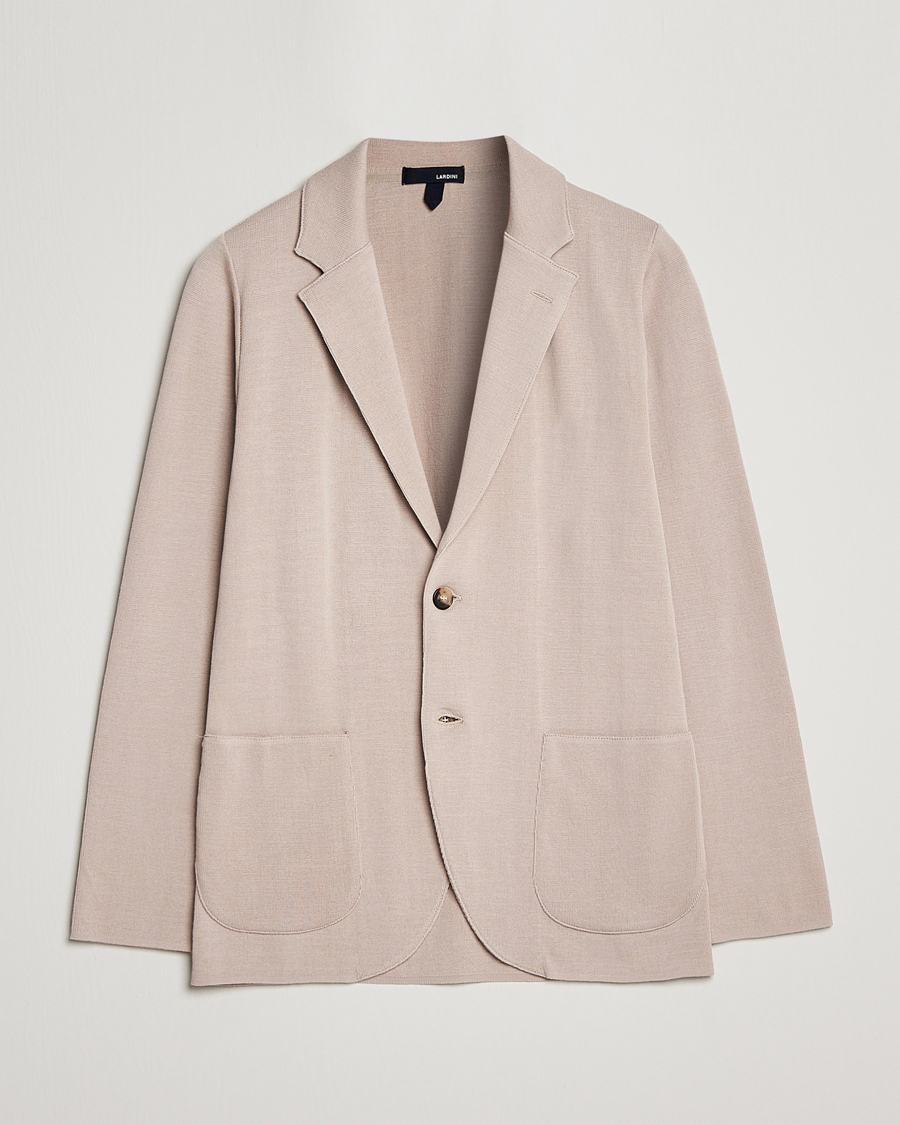 Herren | Sakkos | Lardini | Knitted Cotton Blazer Beige