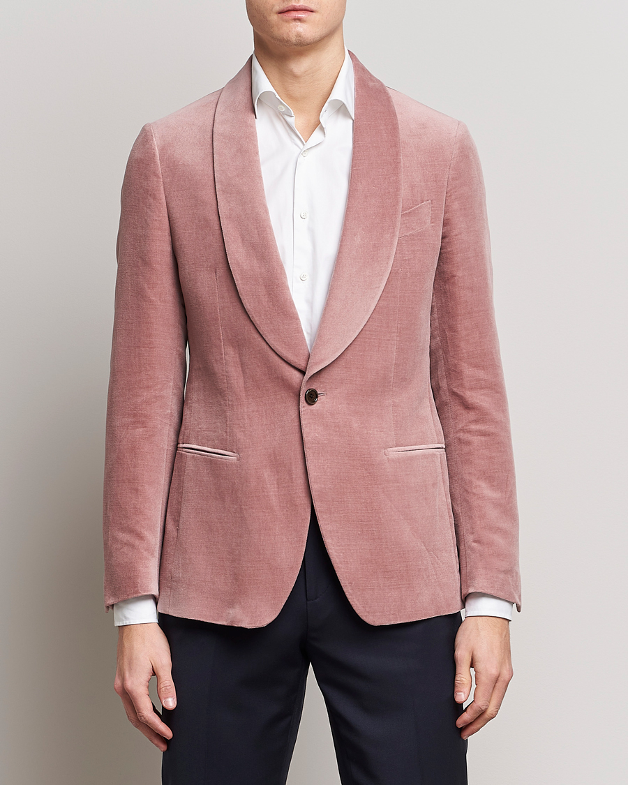 Herren | Sakkos | Lardini | Summer Velvet Dinner Jacket Soft Pink