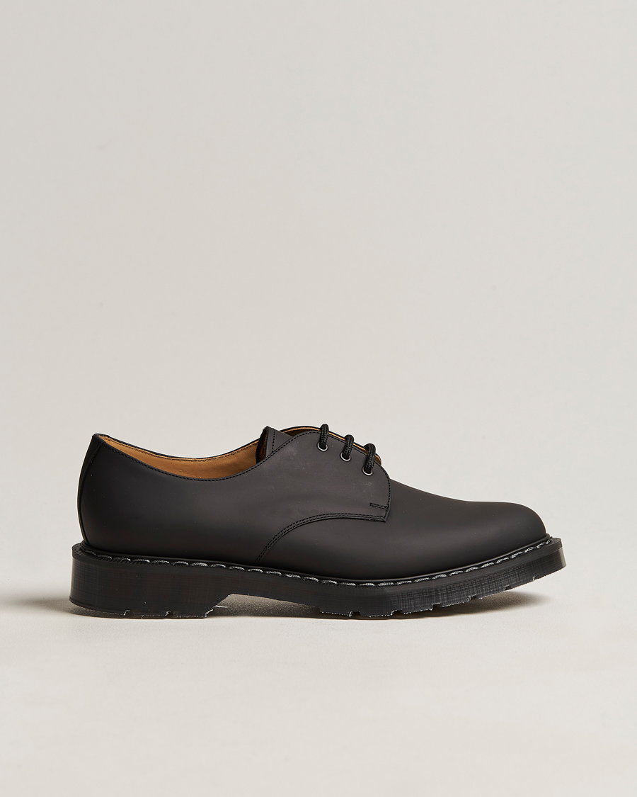 Herren | Solovair 3 Eye Gibson Shoe Black Greasy | Solovair | 3 Eye Gibson Shoe Black Greasy