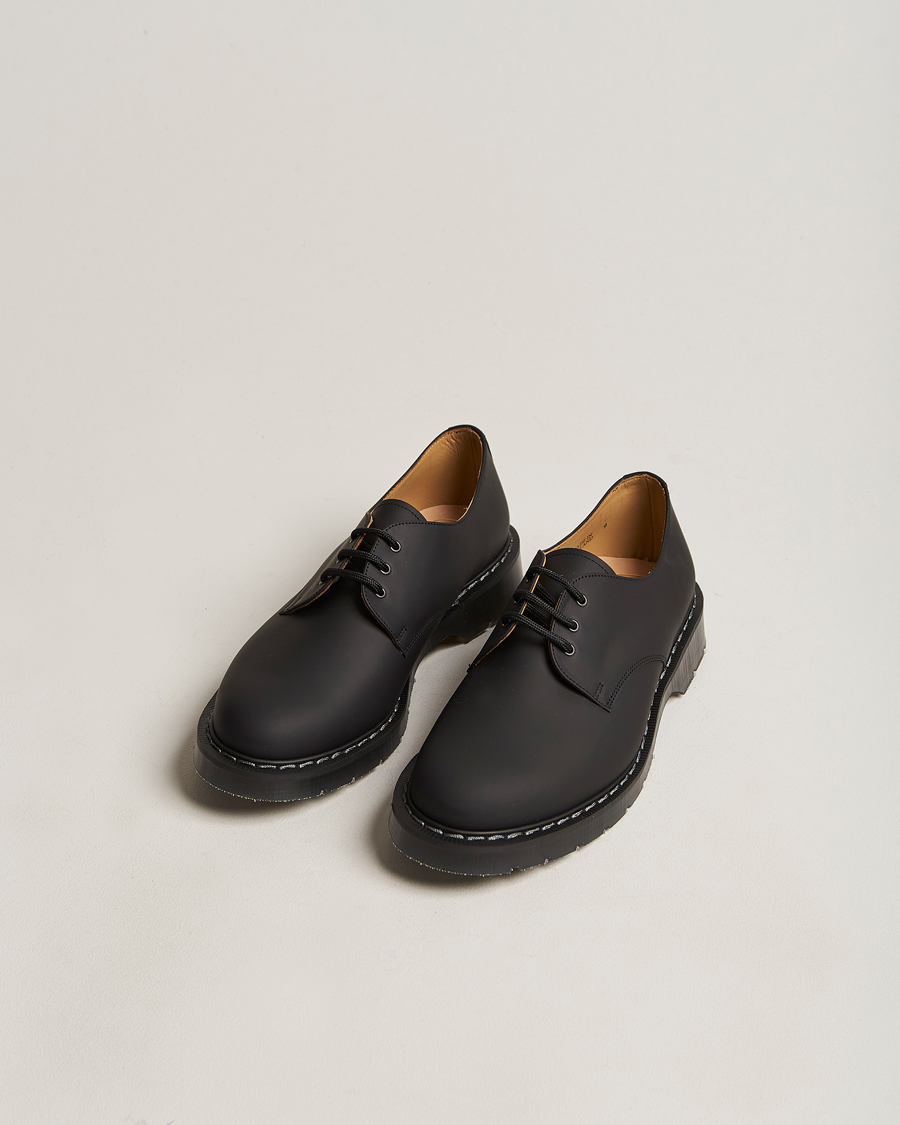Herren | Solovair | Solovair | 3 Eye Gibson Shoe Black Greasy