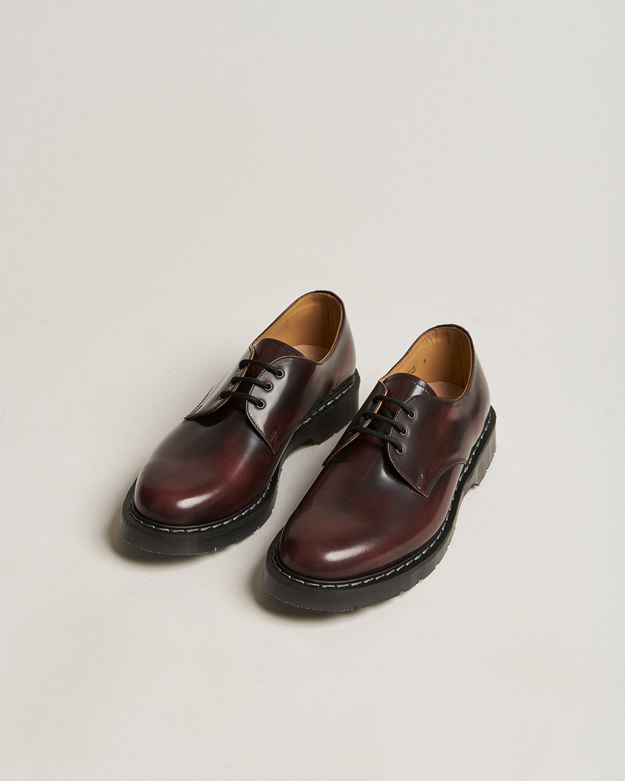 Herren | Schuhe | Solovair | 3 Eye Gibson Shoe Burgundy Shine