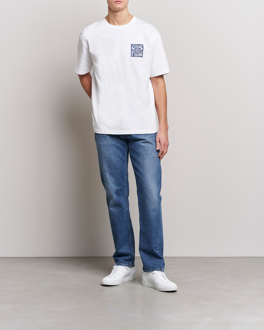 Herren | T-Shirts | Samsøe Samsøe | Samsøe & Samsøe Gone Fishing T-Shirt White