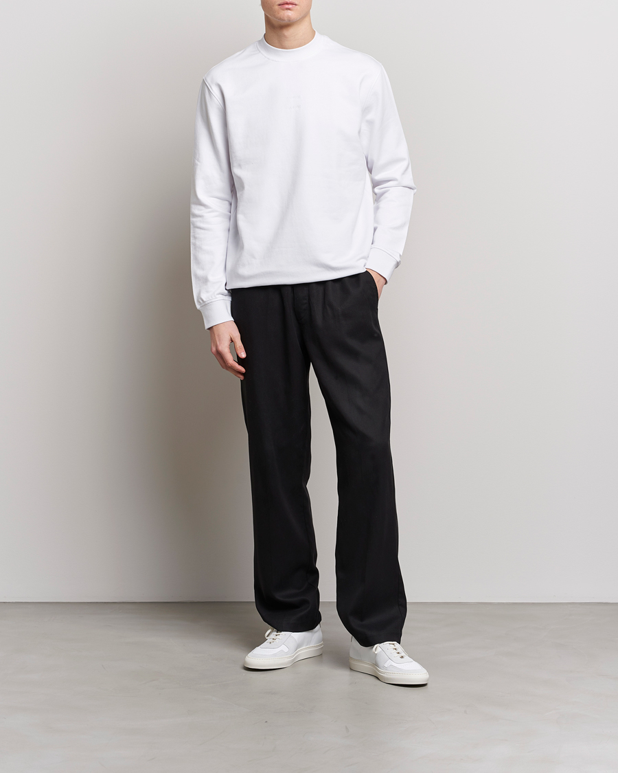 Herren | T-Shirts | Samsøe Samsøe | Samsøe & Samsøe Samer Long Sleeve T-Shirt White