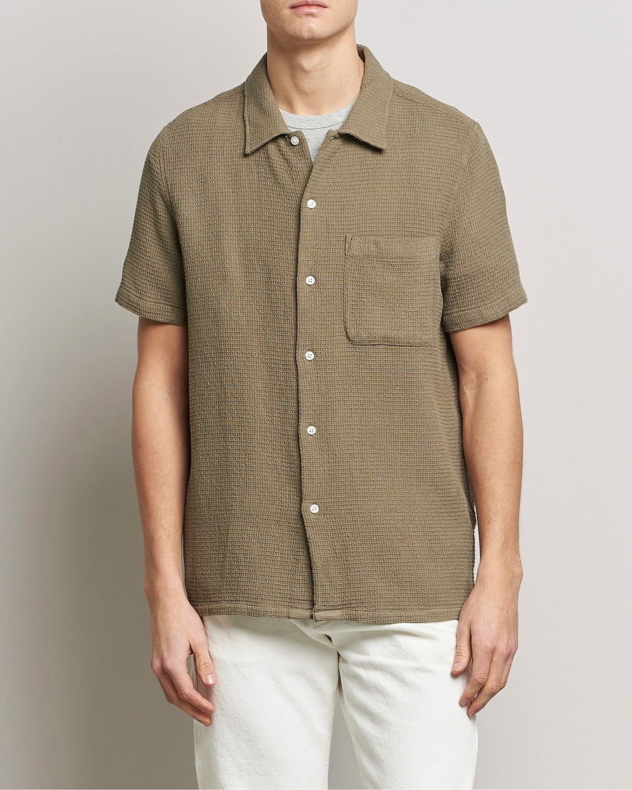 Herren |  | Samsøe & Samsøe | Avan Organic Cotton Short Sleeve Shirt Brindle