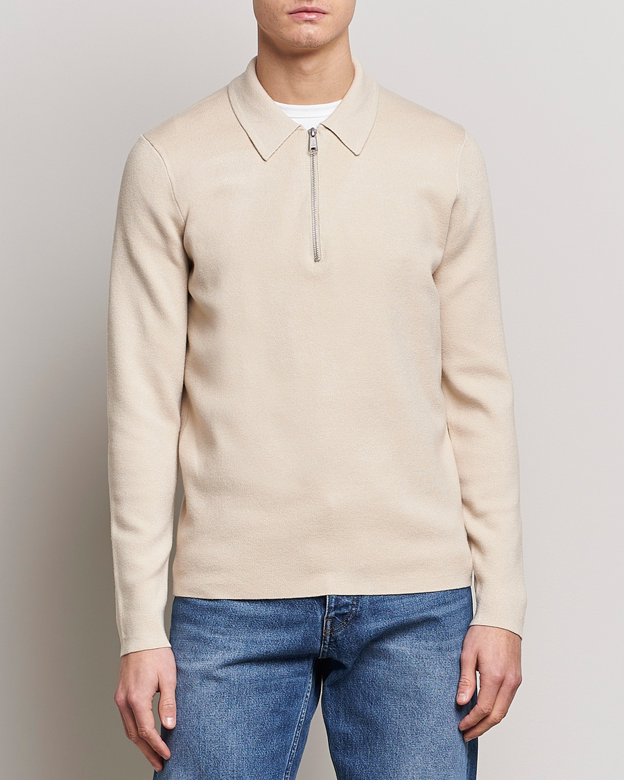 Herren |  | Samsøe & Samsøe | Guna Half Zip Sweater Oatmeal