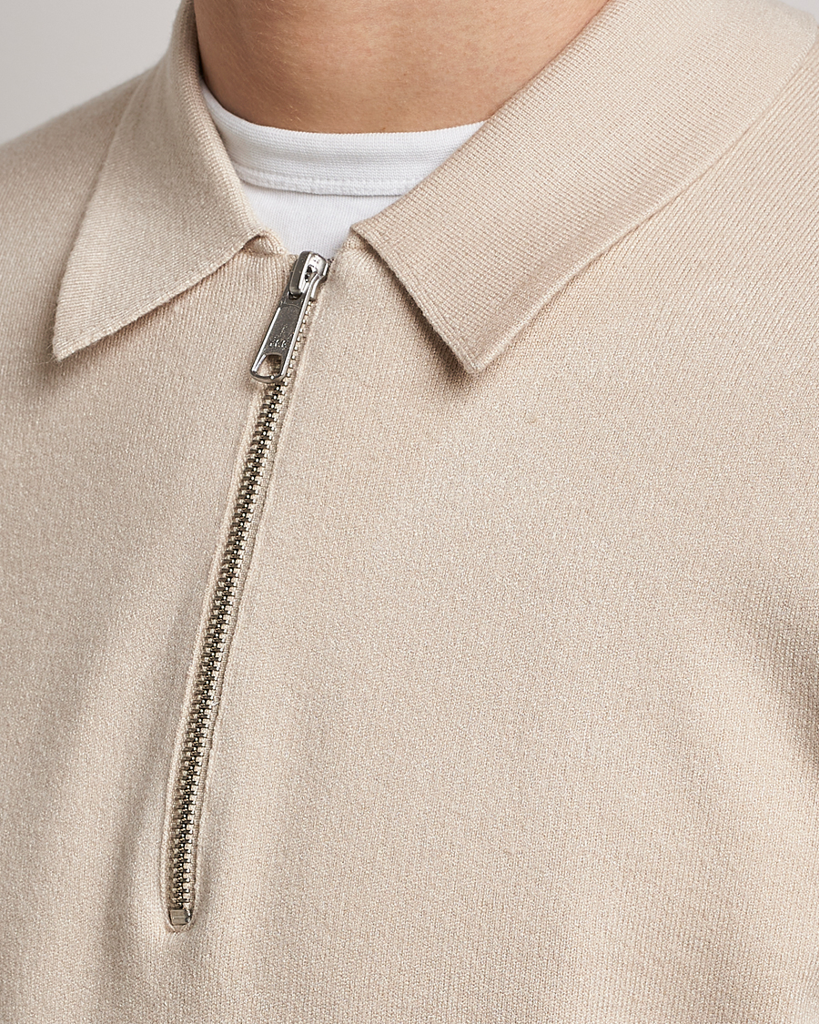 Herren | Pullover | Samsøe Samsøe | Samsøe & Samsøe Guna Half Zip Sweater Oatmeal