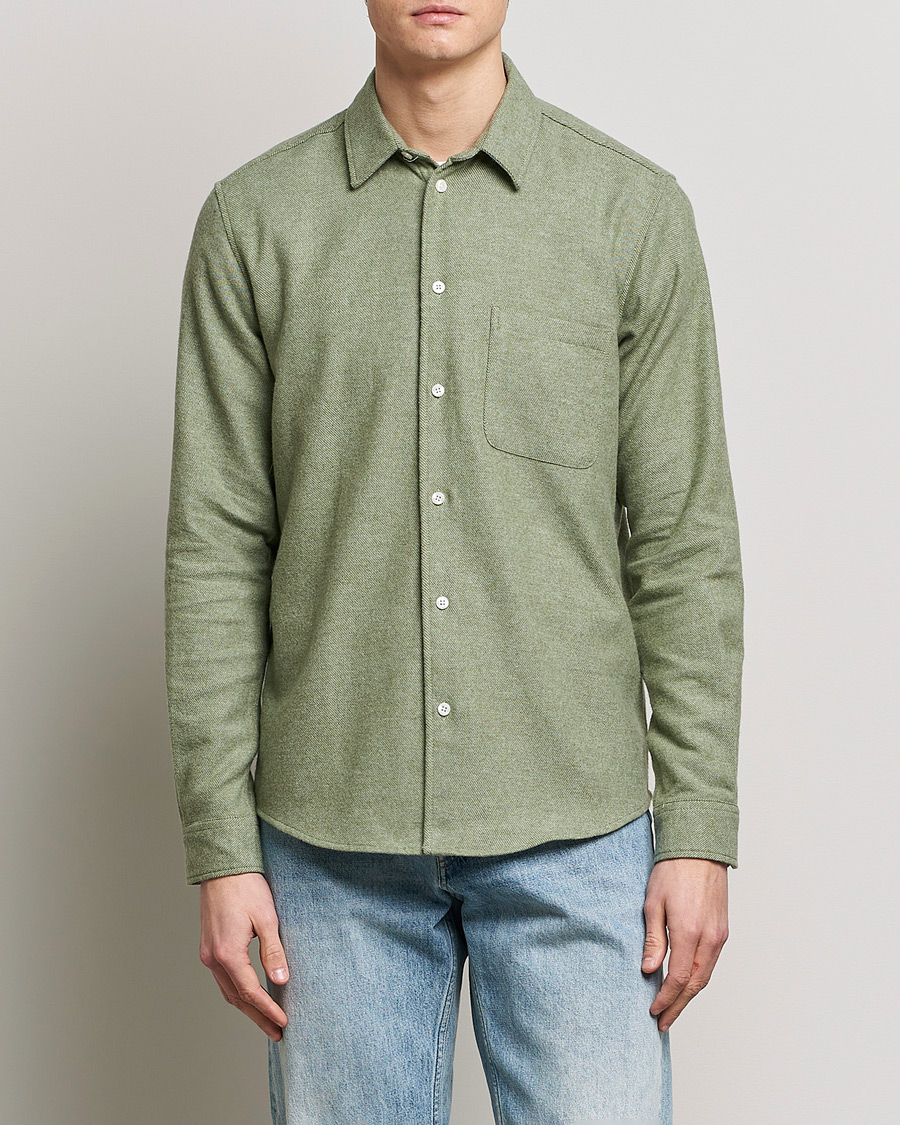 Herren |  | Samsøe & Samsøe | Liam Organic Cotton Shirt Basil Melange