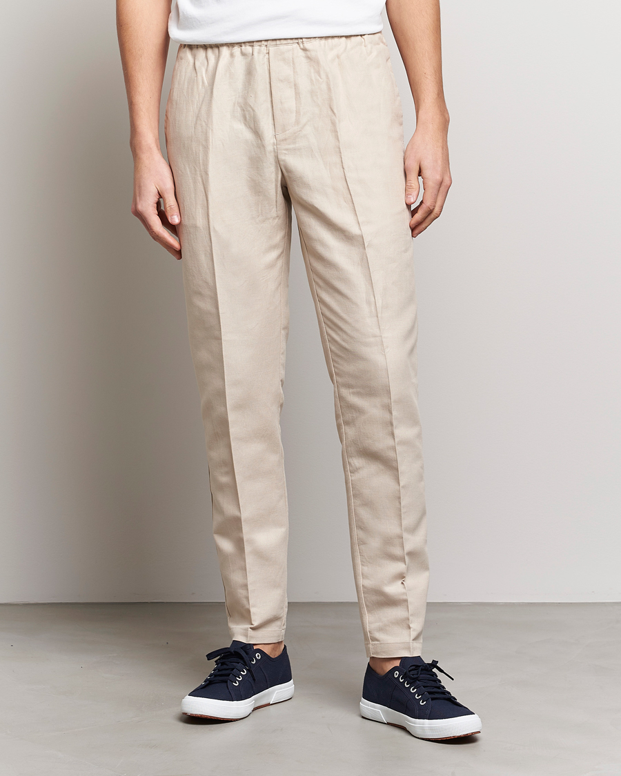 Herren |  | Samsøe & Samsøe | Smithy Linen Cotton Trousers Oatmeal