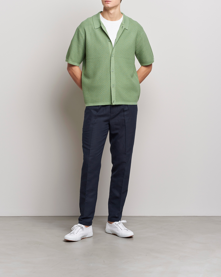 Herren | Hosen | Samsøe Samsøe | Smithy Linen/Cotton Drawstring Trousers Salute Navy