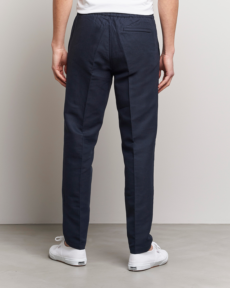 Herren | Hosen | Samsøe Samsøe | Smithy Linen/Cotton Drawstring Trousers Salute Navy