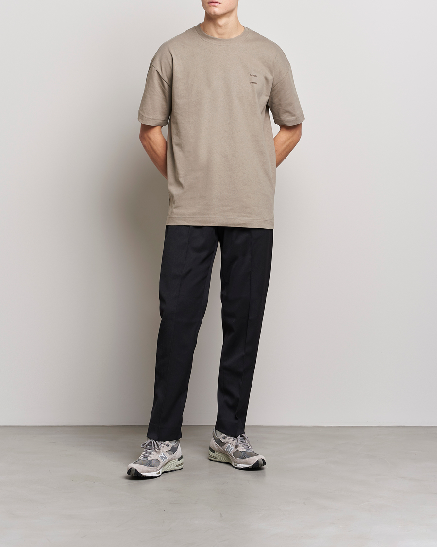 Herren | T-Shirts | Samsøe Samsøe | Samsøe & Samsøe Joel Organic Cotton T-Shirt Brindle