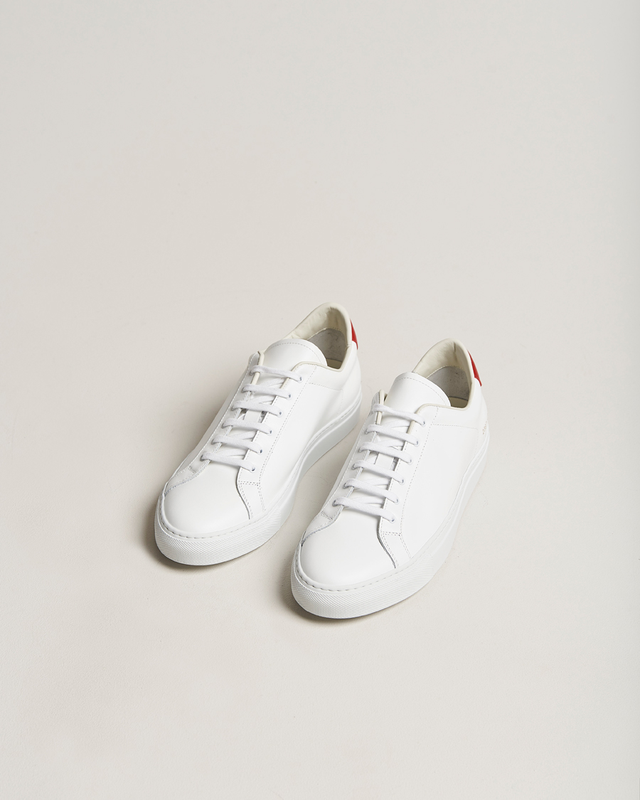 Herren | Common Projects | Common Projects | Retro Low Suede Sneaker White/Red