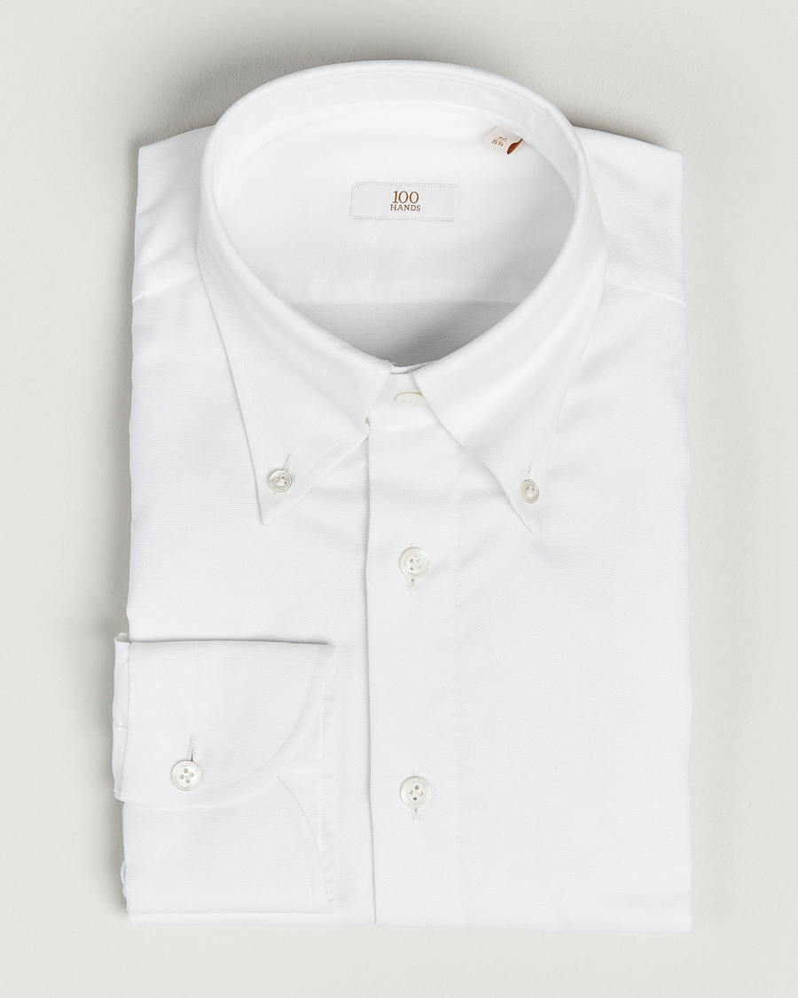 Herren | Hemden | 100Hands | Gold Line Natural Stretch Oxford Shirt White