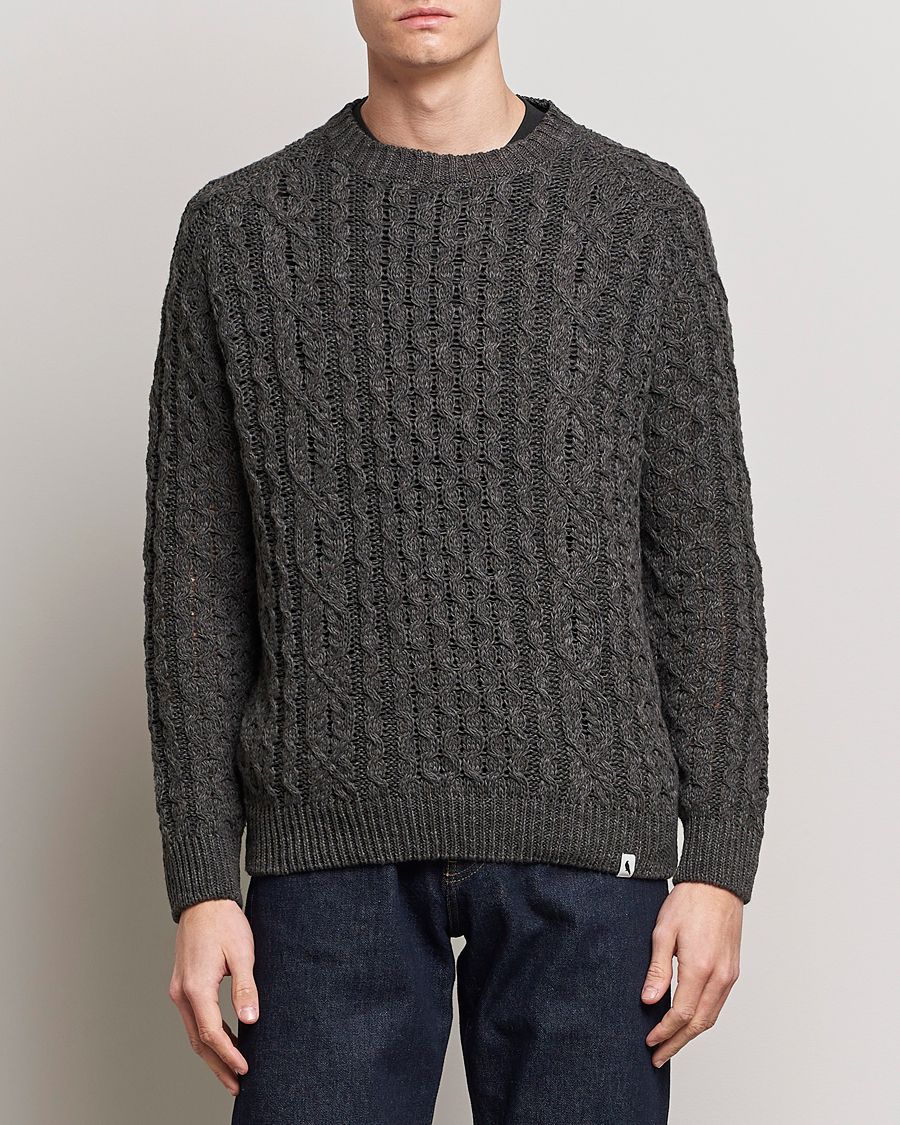 Herren |  | Peregrine | Linen Arran Jumper Grey