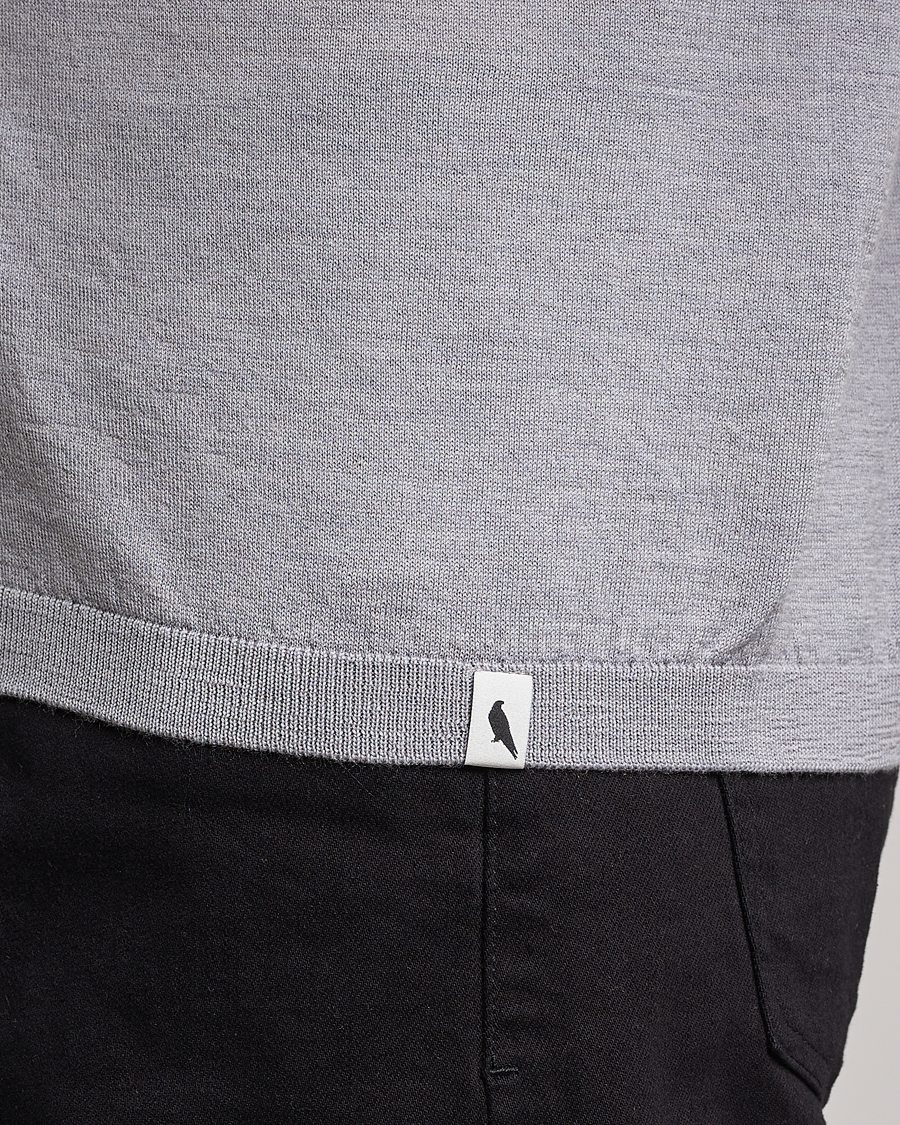 Herren | T-Shirts | Peregrine | Knitted Wool T-Shirt Light Grey