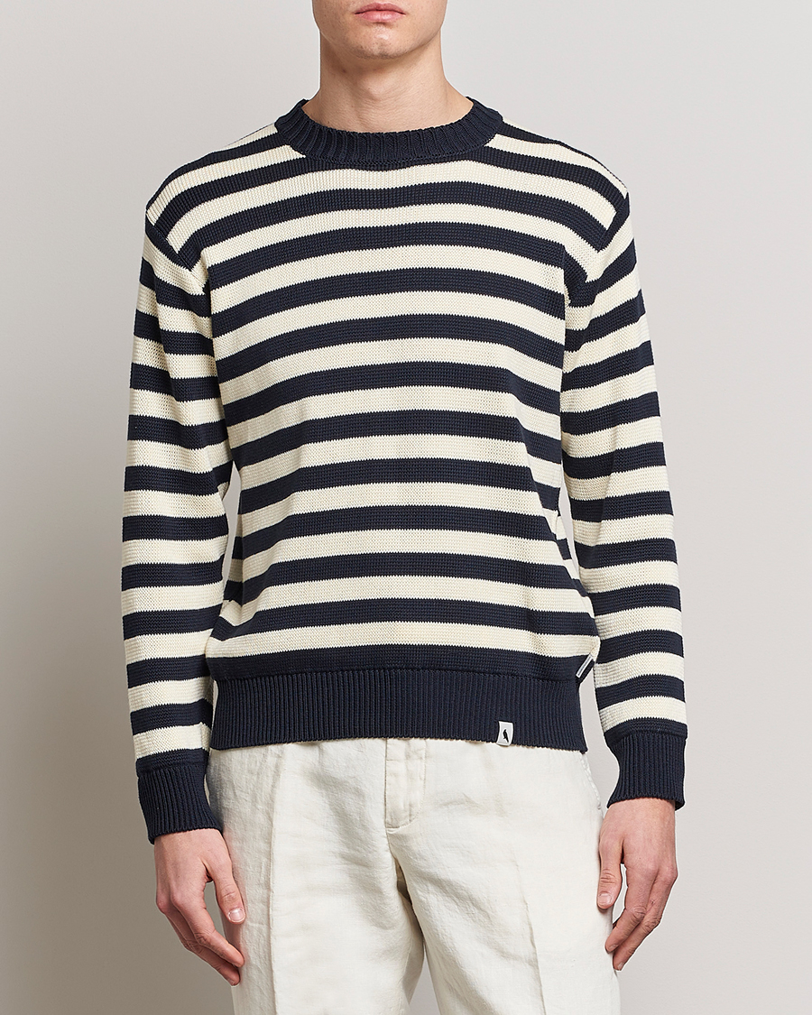 Herren | Best of British | Peregrine | Richmond Organic Cotton Sweater Navy