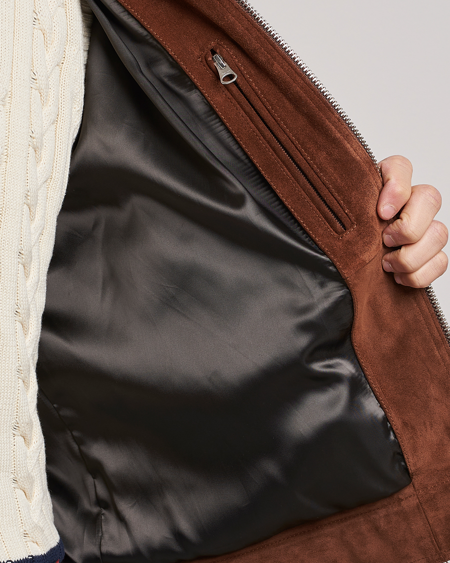 Herren | Jacken | GANT | Suede Jacket Mahogany Brown