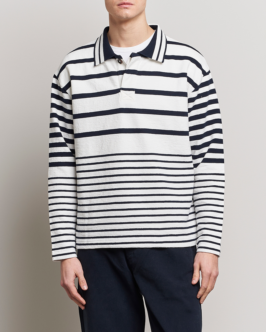 Herren |  | GANT | Heavy Knitted Striped Rugger Eggshell