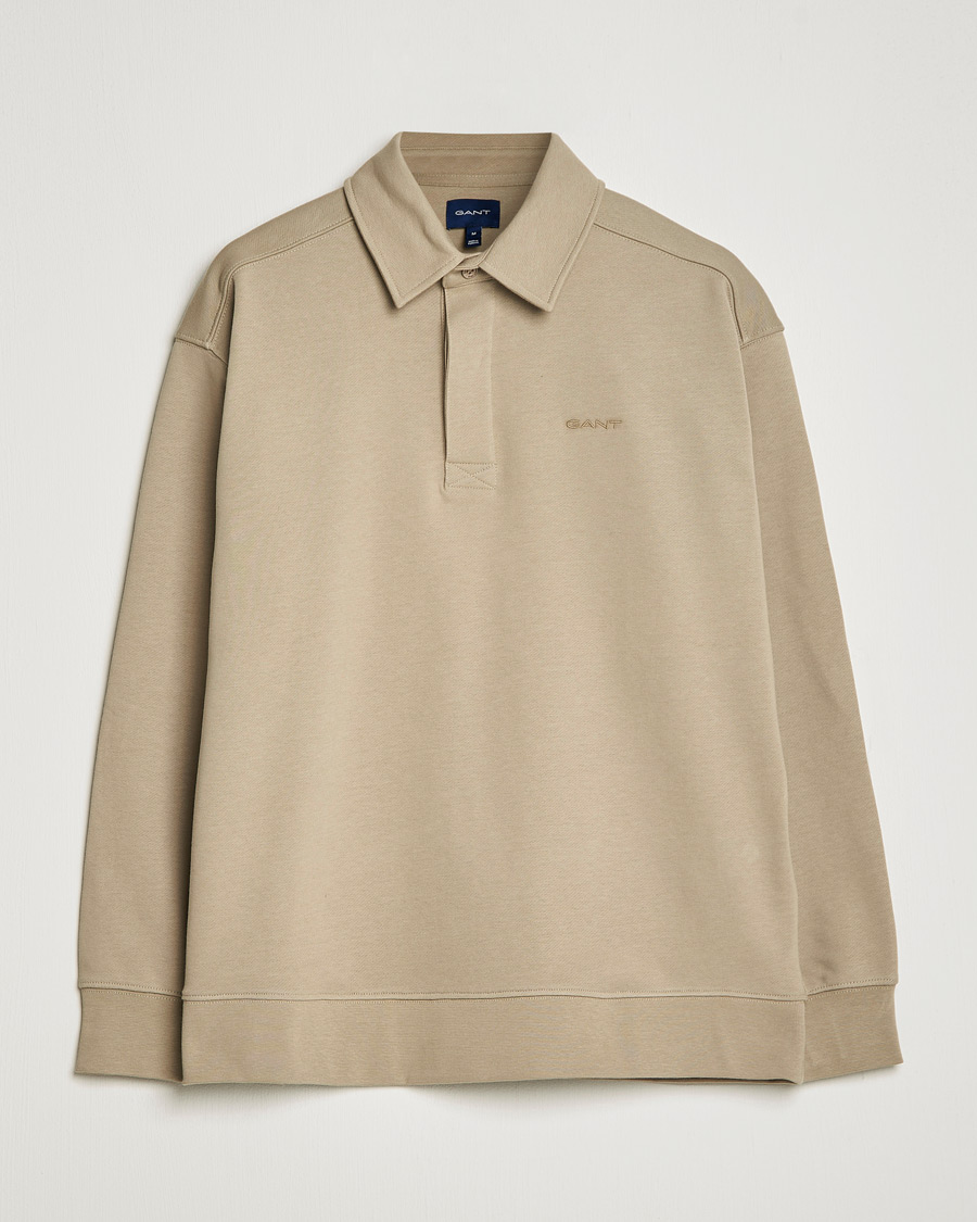 Herren | Pullover | GANT | Icon Heavy Rugger Taupe Beige