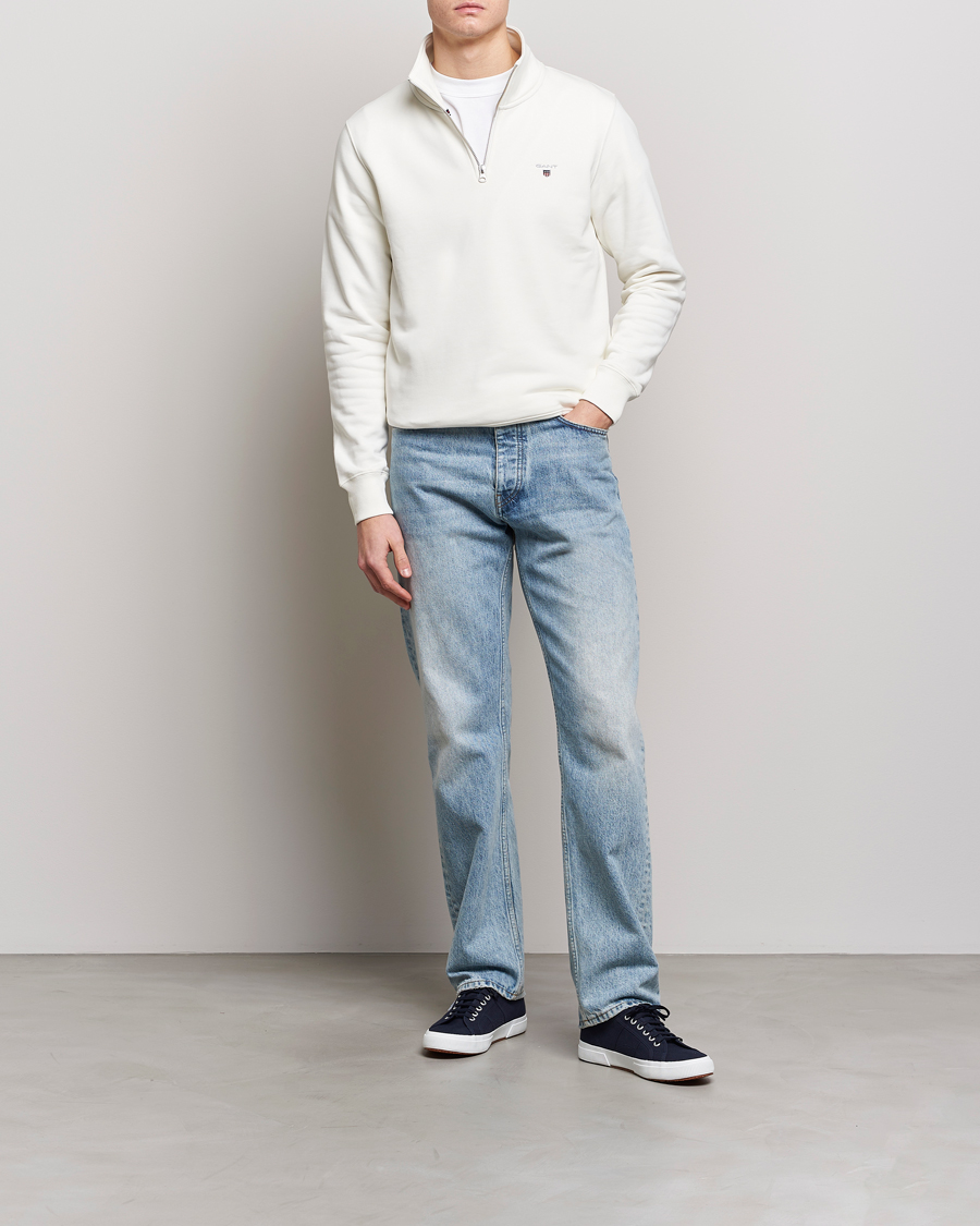 Herren | Pullover | GANT | Original Shield Logo Half-Zip Eggshell