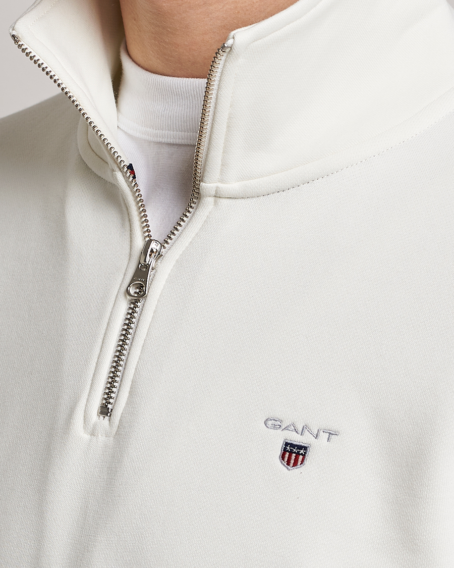Herren | Pullover | GANT | Original Shield Logo Half-Zip Eggshell