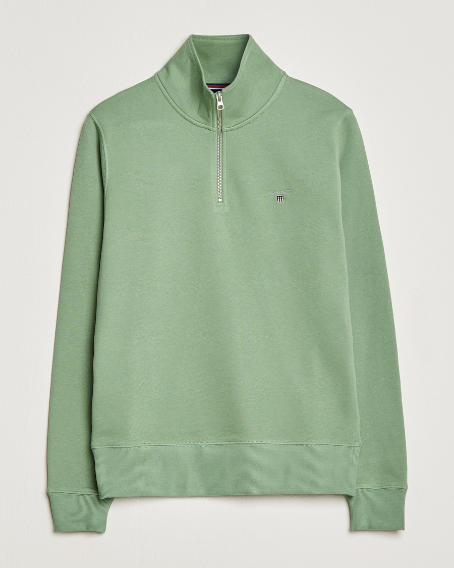 Herren | Pullover | GANT | Original Shield Logo Half-Zip Kalamata Green