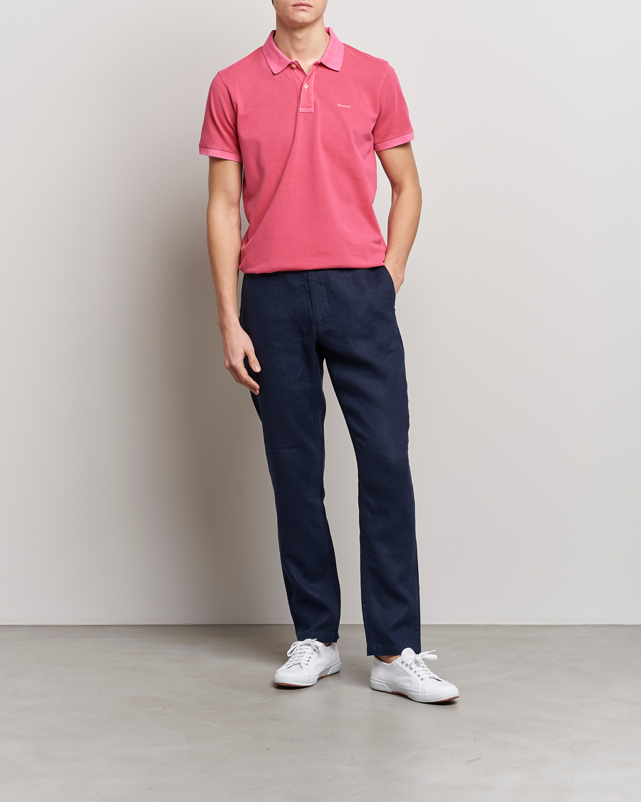 Herren | Poloshirt | GANT | Sunbleached Polo Magenta Pink