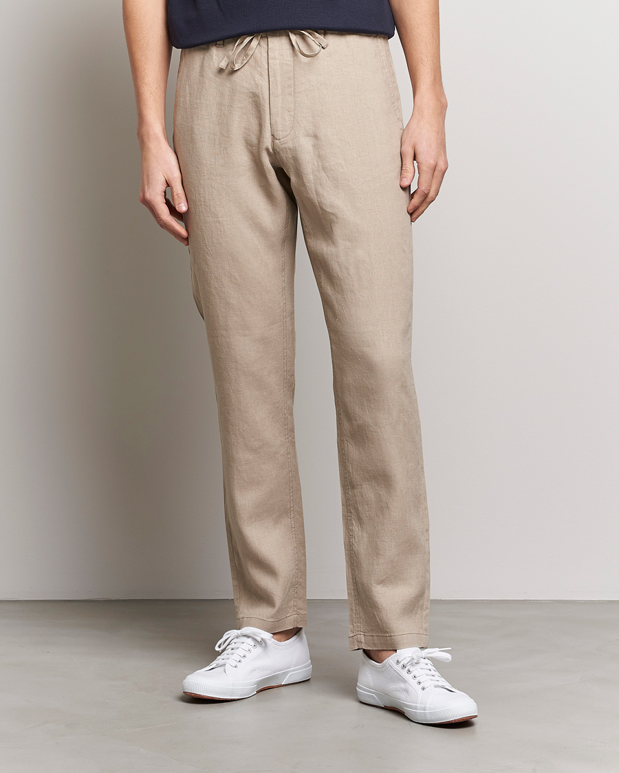 Herren | | GANT | Relaxed Linen Drawstring Pants Concrete Beige