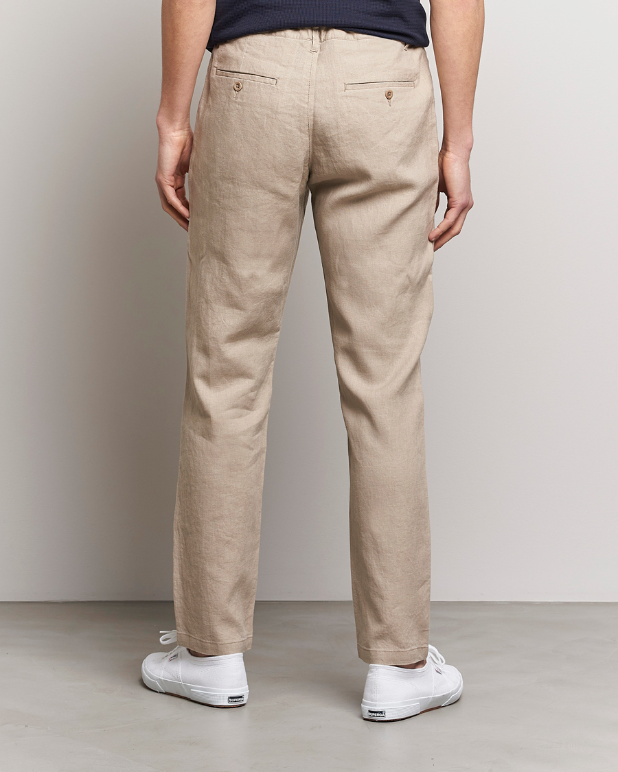 Herren | Hosen | GANT | Relaxed Linen Drawstring Pants Concrete Beige