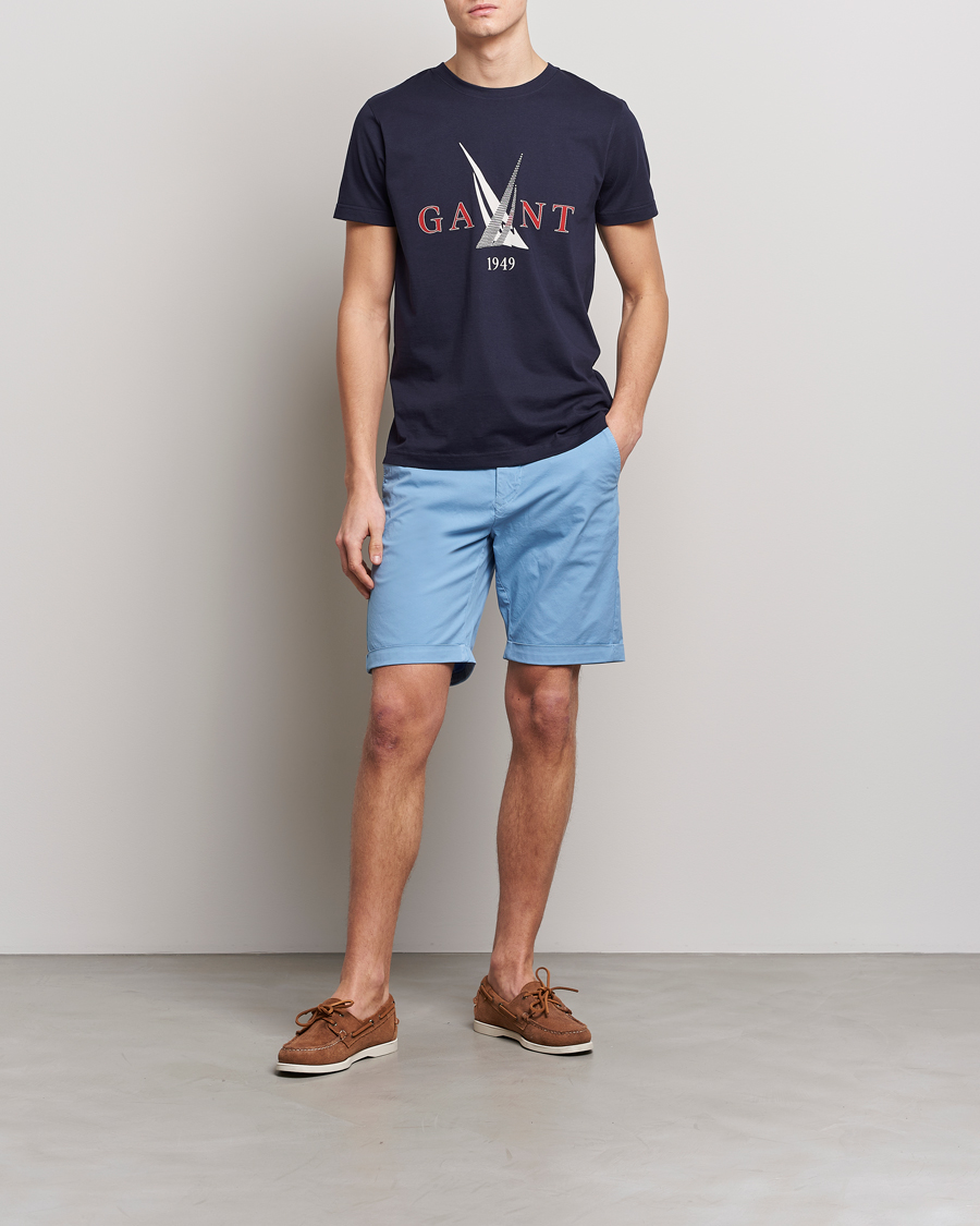 Herren | Shorts | GANT | Regular Sunbleached Shorts Gentle Blue