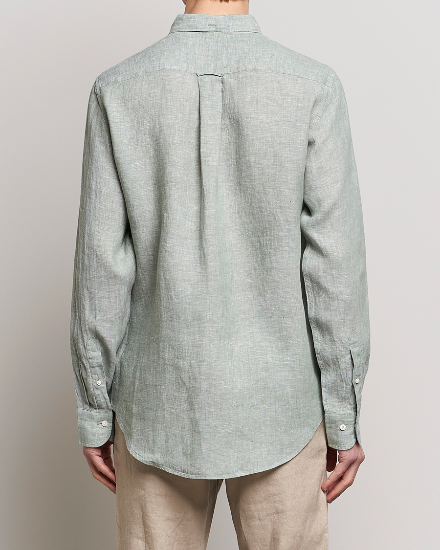 Herren | Hemden | GANT | Regular Fit Linen Shirt Calamata Green