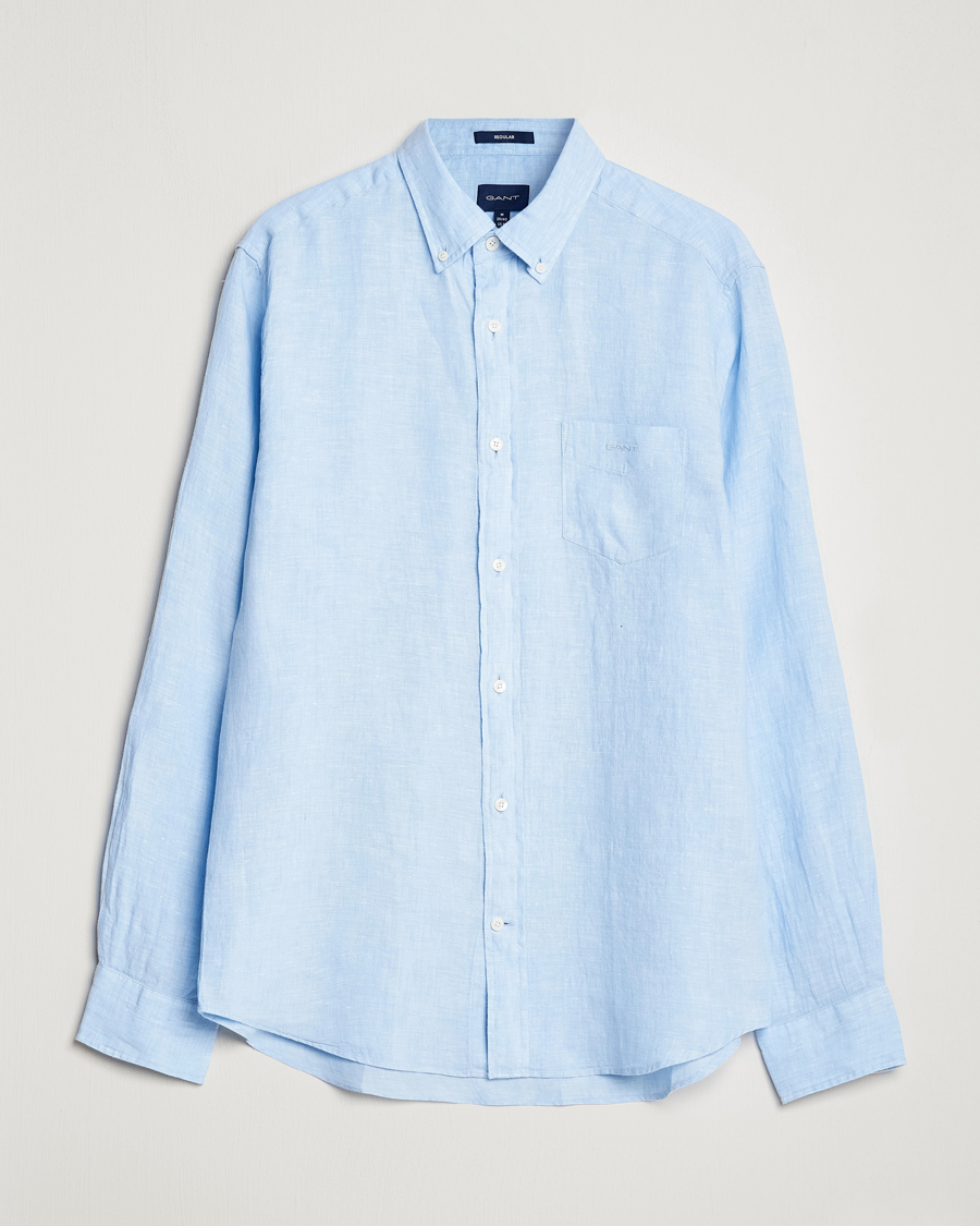 Herren | Hemden | GANT | Regular Fit Linen Shirt Capri Blue