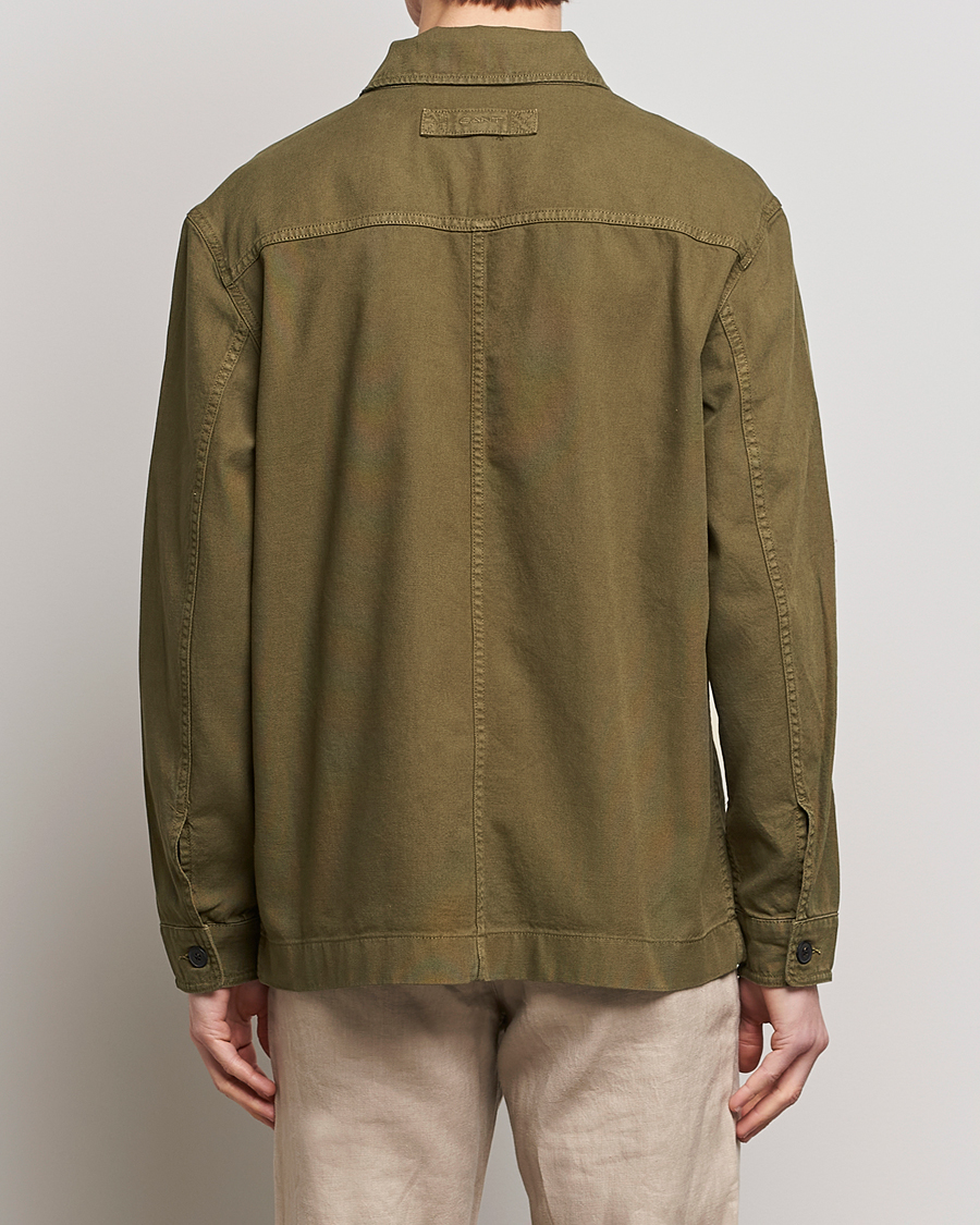 Herren | Hemden | GANT | Garment Dyed Cotton/Linen Overshirt Racing Green