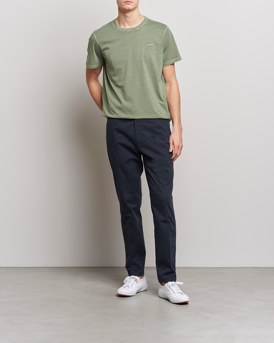 Herren | T-Shirts | GANT | Sunbleached T-Shirt Kalamata Green