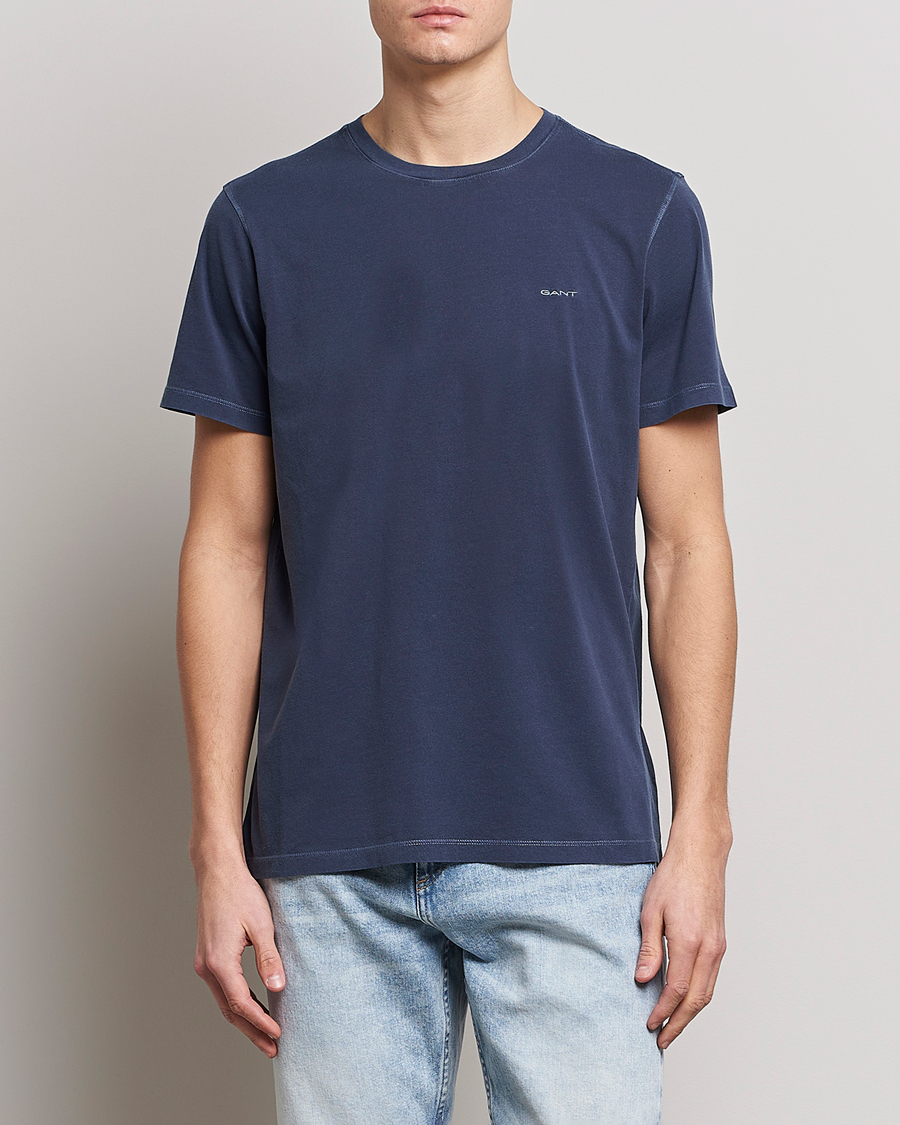 Herren | T-Shirts | GANT | Sunbleached T-Shirt Evening Blue