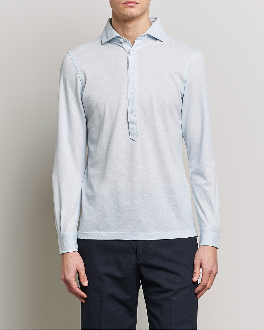 Herren | Gran Sasso | Gran Sasso | Popover Shirt Light Blue