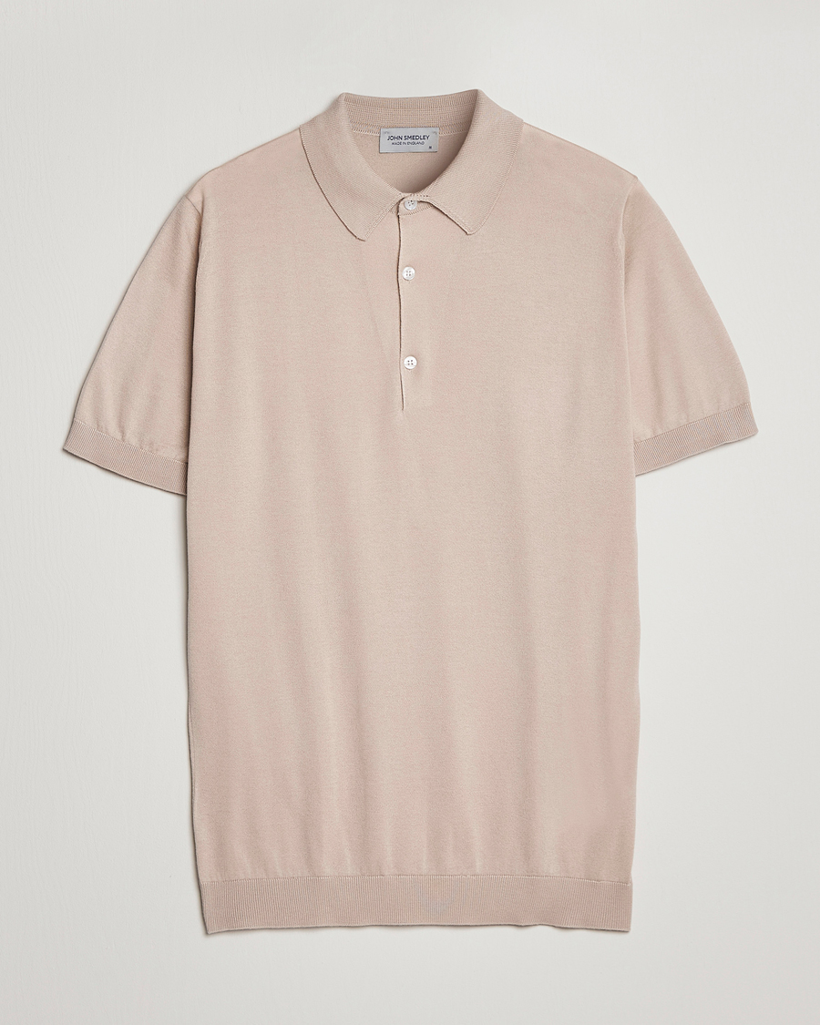 Herren | Poloshirts | John Smedley | Adrian Slim Fit Sea Island Polo Almond