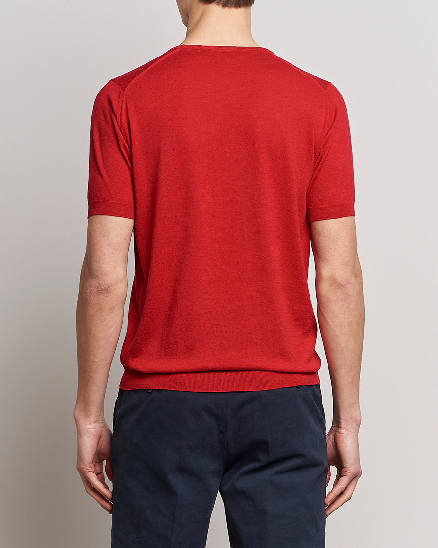 Herren | T-Shirts | John Smedley | Belden Wool/Cotton T-Shirt Ruby