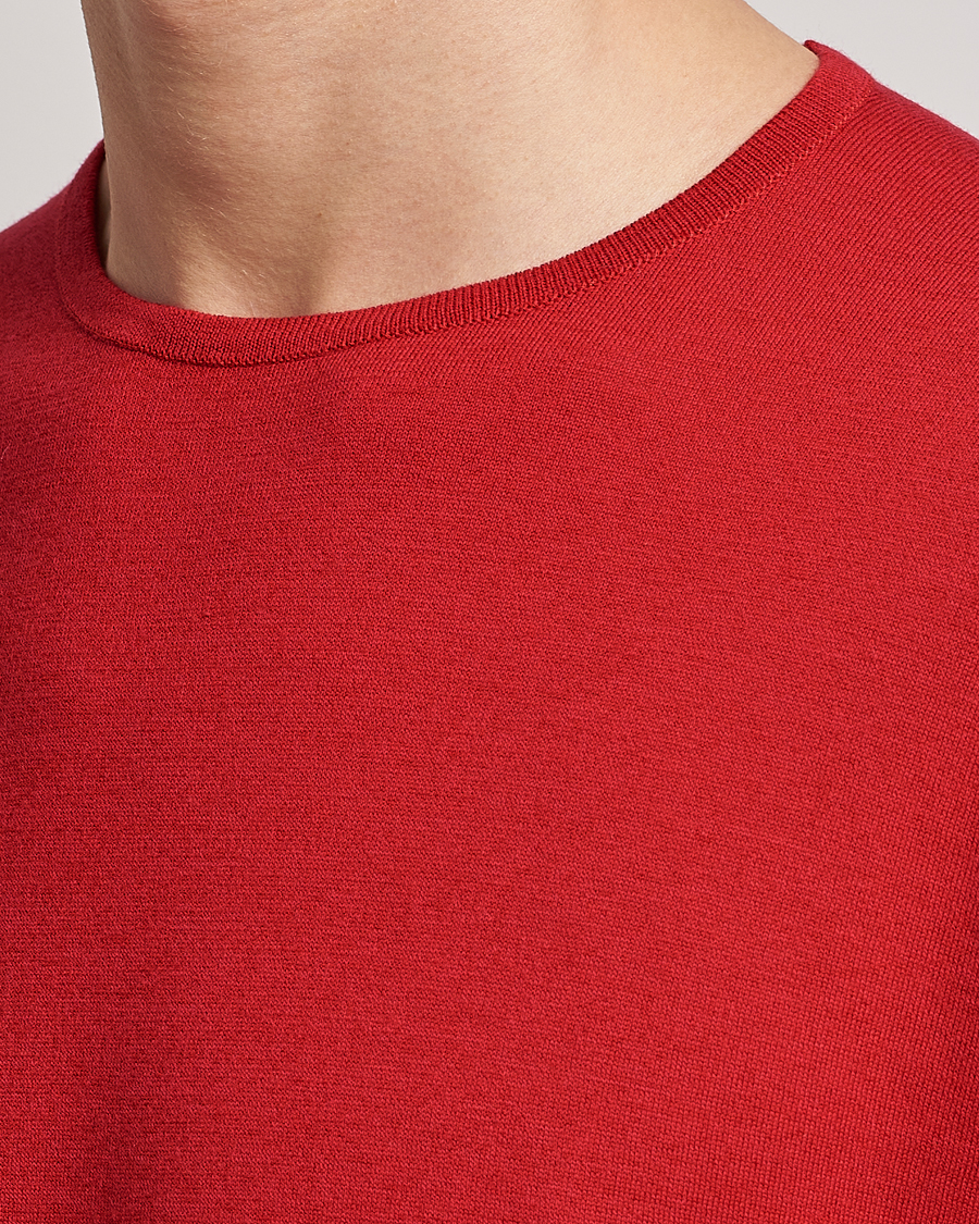 Herren | T-Shirts | John Smedley | Belden Wool/Cotton T-Shirt Ruby