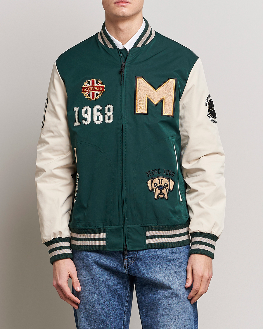 Herren | Morris Jacken | Morris | Ramsey Nylon Baseball Jacket Green/White