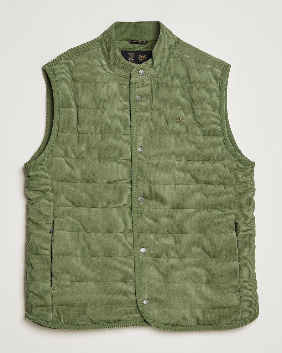 Herren | Westen | Morris | Woburn Baby Cord Vest Sage Green