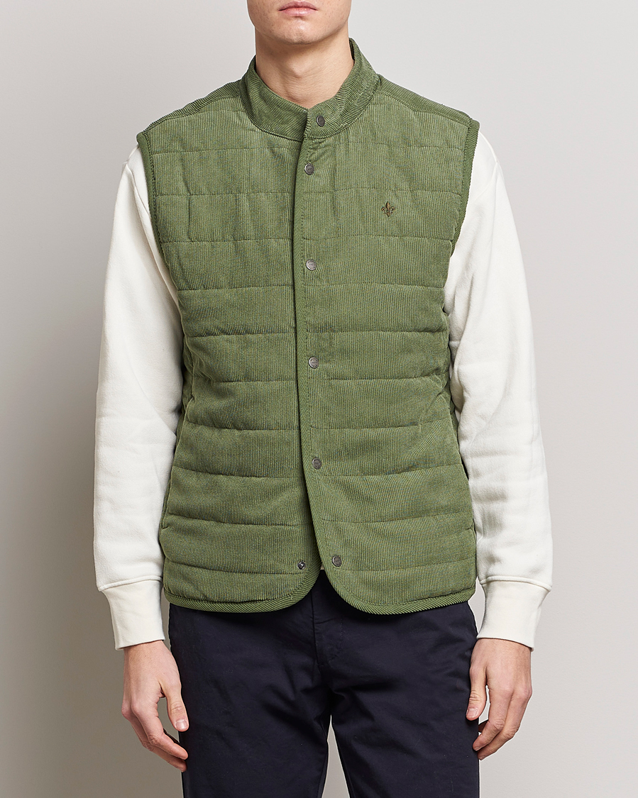 Herren |  | Morris | Woburn Baby Cord Vest Sage Green