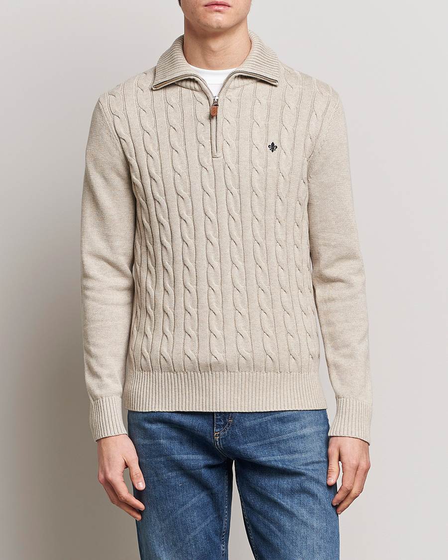 Herren |  | Morris | Raymond Cable Half Zip Khaki